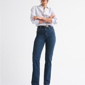 Abercrombie & Fitch The 90s Straight High Rise Women Jeans - Blue